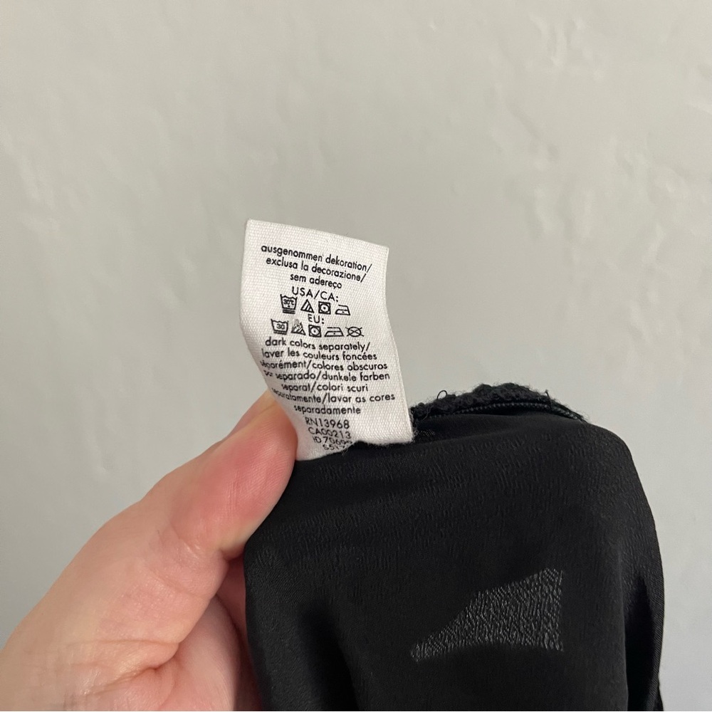 Y2K Calvin Klein Deadstock Black Sheer Slip Dress Mini Women's Size Large NWT - Picture 11 of 11